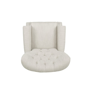English Elm Christopher Knight Home® - Button Button Tufted Heavy Duty Manual Push-Back Recliner Chair with Nailhead Accents and Comfort Backrest Beige 71976.00