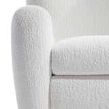 Bernhardt Silvi Fabric Swivel Chair White,Cream Fabric B802SAO