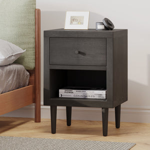 English Elm Christopher Knight Home® - 1-Drawer Nightstand With Faux-Wood Finish: Compact Storage For Modern Bedrooms & Apartments 72036.00GRY