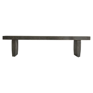 Bernhardt Bernhardt Luca Live-Edge Bench With Carbonized Suar Top, Smoked Truffle Finish — 76" Stylish Accent 313508
