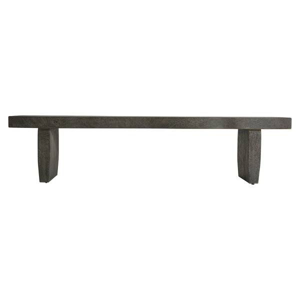 Bernhardt Bernhardt Luca Live-Edge Bench With Carbonized Suar Top, Smoked Truffle Finish — 76" Stylish Accent 313508