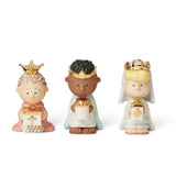 Peanuts Christmas Nativity 3 Kings Figurines with 24K Gold Accents, Hand-Painted Porcelain