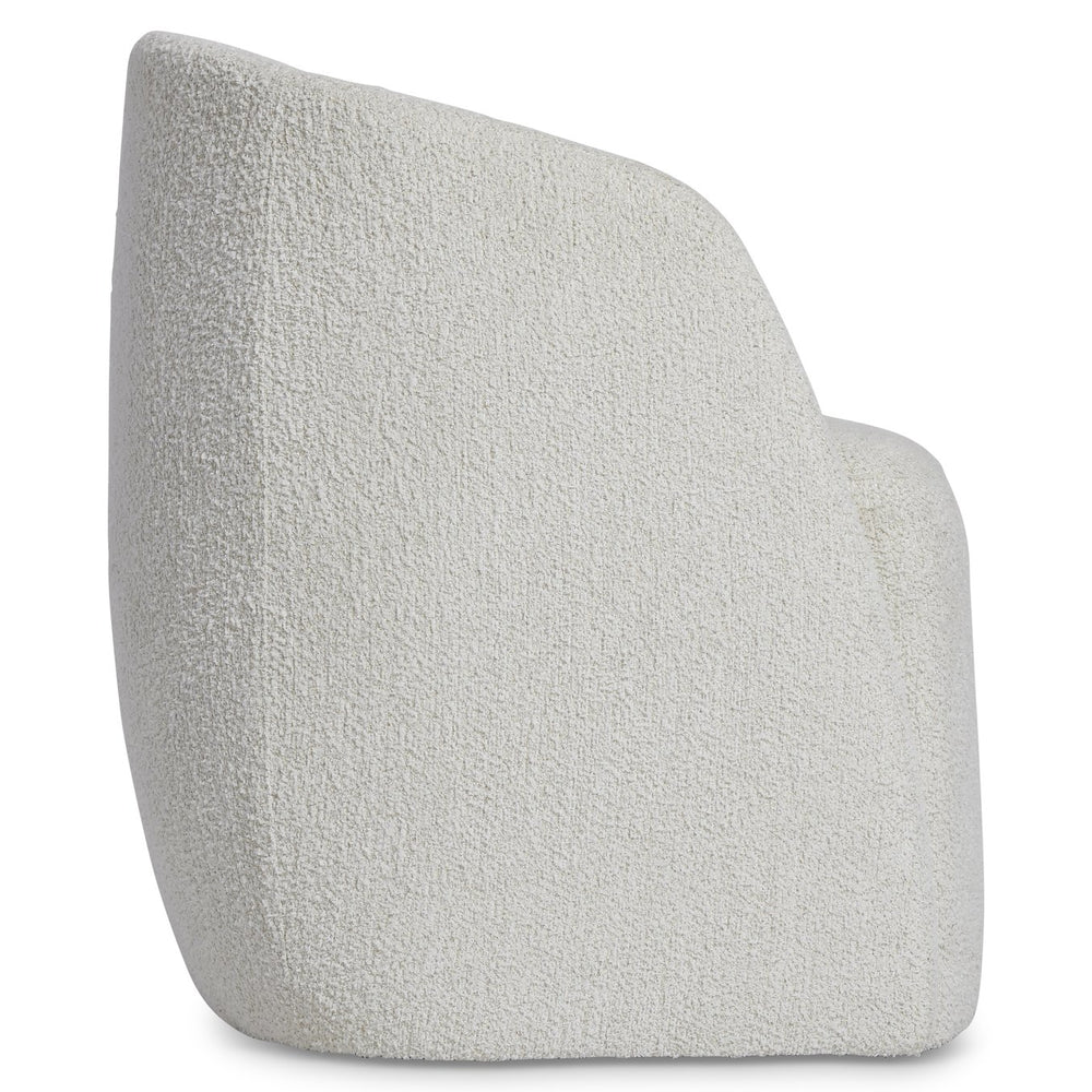 Bernhardt Bernhardt Arcadia Arm Chair — Sculptural Fully Upholstered Rustic Modern Seat With Hidden Casters 334504