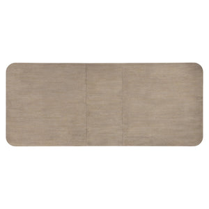 Bernhardt Bernhardt Sculptural Loggia Dining Table In Wire-Brushed Aria Oak, Double Pedestal, 88" W/Leaf K2209