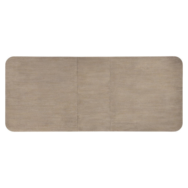 Bernhardt Bernhardt Sculptural Loggia Dining Table In Wire-Brushed Aria Oak, Double Pedestal, 88" W/Leaf K2209