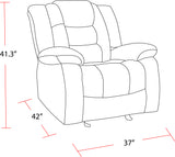 Parker House Parker Living Bolton - Misty Storm Glider Recliner Misty Storm 100% Polyester (W) MBOL#812G-MISS