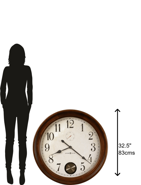 Hekman Furniture 620484 Elegant Hampton Cherry Wall Clock With Antique Pendulum - Timeless Design For Any Space Hampton Cherry Auburn Wall Clock 620484