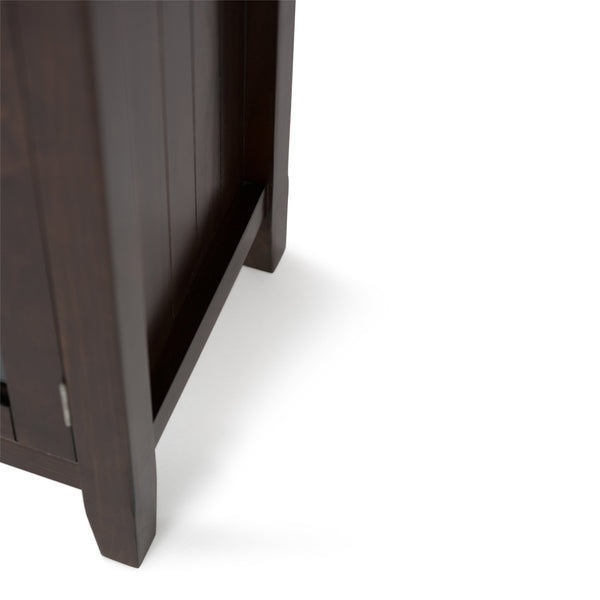 English Elm Acadian Wide Storage Cabinet – Handcrafted Solid Wood In Rich Brunette Brown For Timeless Elegance B136P159415