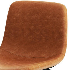 English Elm Jolie Bar Stool Set Of 2 - Stylish Camel Brown Vegan Leather For Modern Kitchens & Bars B136P158757