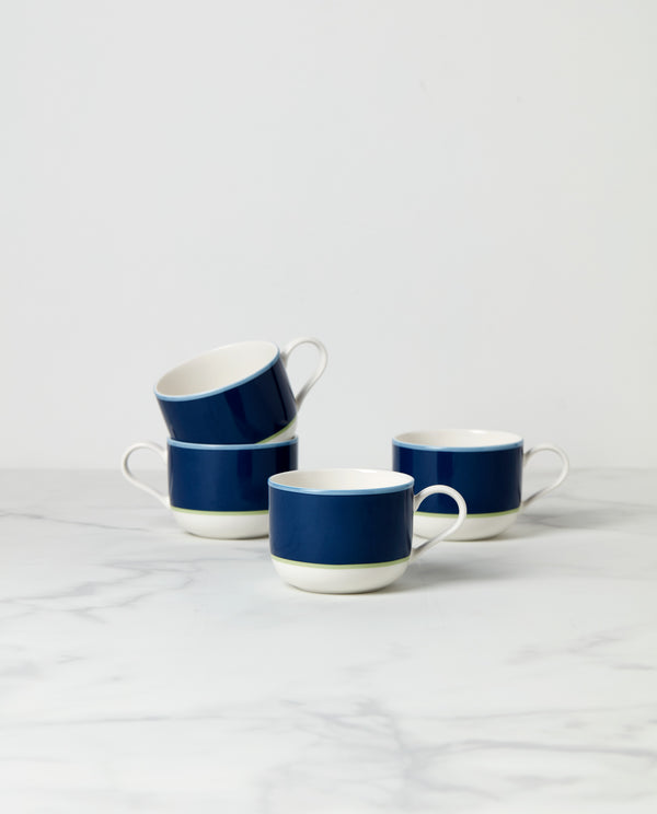 Lenox Kate Spade Make It Pop Mug, Set of 4 Blue, NAVY PORCELAIN 894625