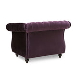 Christopher Knight Home® - Noble House - Westminster Chesterfield Velvet Club Chair, Blackberry