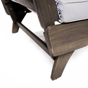 English Elm Ottavio Outdoor Acacia Wood Daybed with Weather Resistant Cushions for Patio Lounging 63454.00
