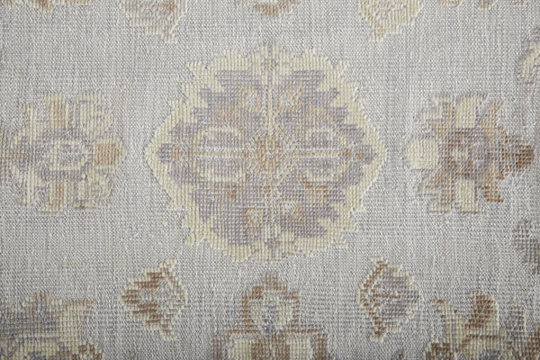 Feizy Rugs Wendover Eco-friendly Hand-knotted Low Pile Oriental Rug – Timeless Vintage Design For Any Space Ivory,Silver,Tan Pet Wnd6848fgry000c50