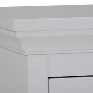 English Elm Avington Laundry Hamper - Stylish Pure White Storage Solution For Compact Spaces & Modern Homes B136P158507