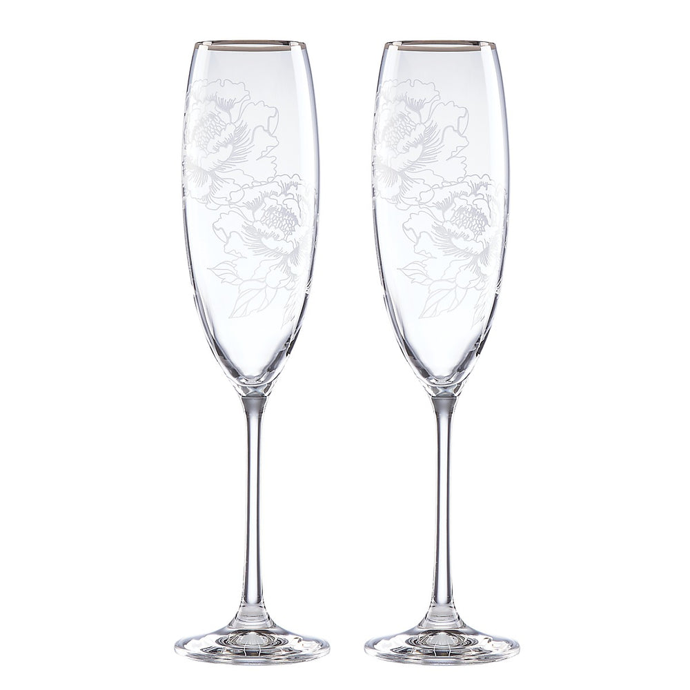 Lenox Silver Peony Toasting Flute Clear, NO COLOR GLASS,CRYSTAL 886922