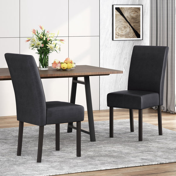 English Elm Pertica Upholstered Dining Chair Set of 2 with T-stitch Detail for Modern 38541.00PUMDNT