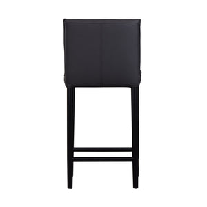 Porter Designs Porter Rigel Modern Gray Full-grain Leather Counter Chair Set Of 2 - Stylish Comfort & Durability Gray Leather 07-204-09-0171