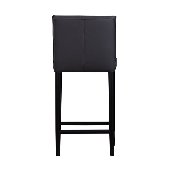 Porter Designs Porter Rigel Modern Gray Full-grain Leather Counter Chair Set Of 2 - Stylish Comfort & Durability Gray Leather 07-204-09-0171