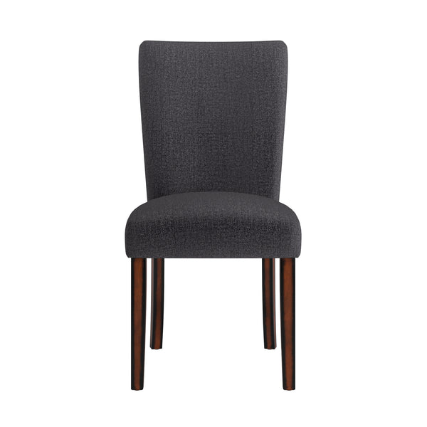 Homelegance By Top-Line Harmonn Upholstered Parson Dining Chairs (Set of 2) Espresso Rubberwood