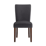 Homelegance By Top-Line Harmonn Upholstered Parson Dining Chairs (Set of 2) Espresso Rubberwood