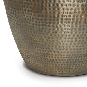 English Elm Preston - Handcrafted Antique Gold Metal Side Table For Modern Industrial Home Decor & Versatile Use B136P159009-GIGA