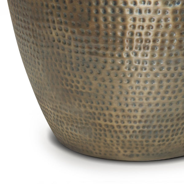 English Elm Preston - Handcrafted Antique Gold Metal Side Table For Modern Industrial Home Decor & Versatile Use B136P159009-GIGA