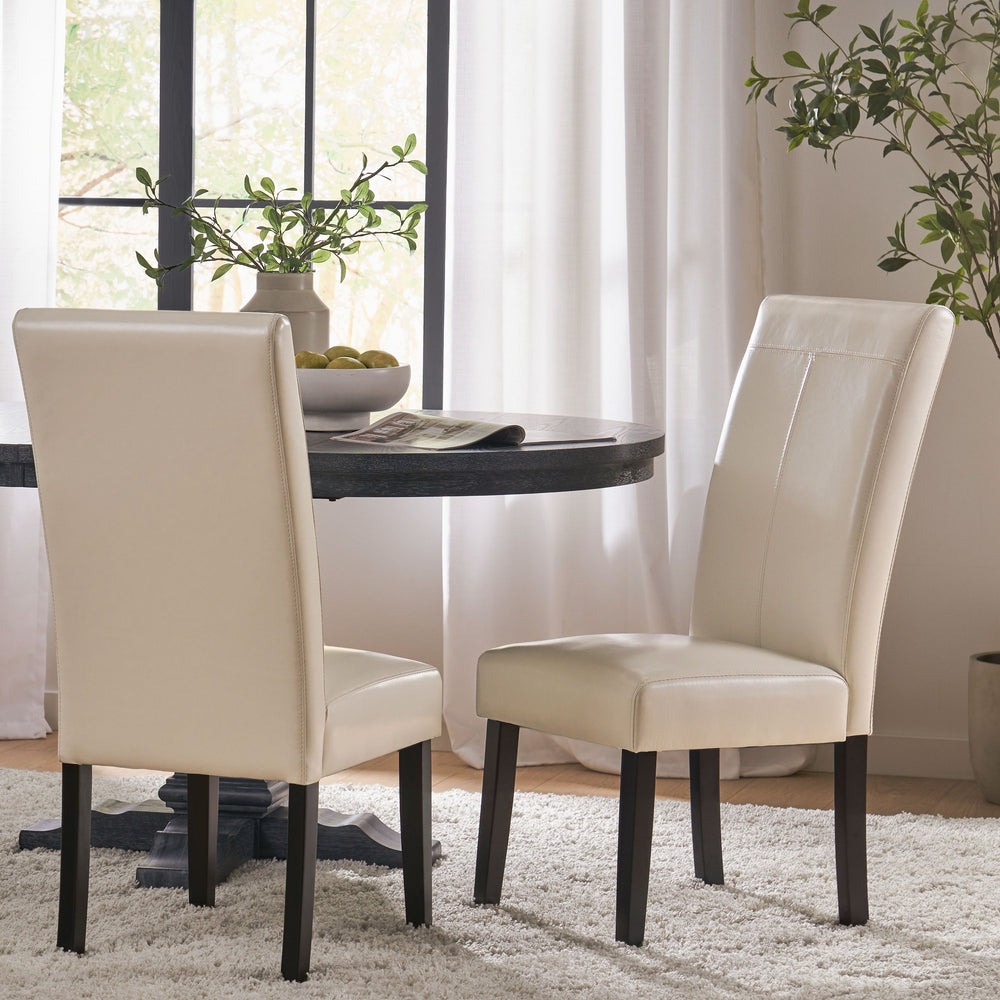 English Elm Hanford Upholstered Dining Chair Set of 2 with T-stitch Back and Tapered Legs 53999.00IVY