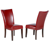 Steve Silver Hartford Bonded Chair Red, Set of 2 HF500RD