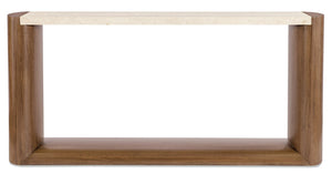 Hooker Furniture Eleana Marble Top Console Table — Slim 74" Walnut Veneer Entryway Console With Light Caramel Finish 7252-85003-85