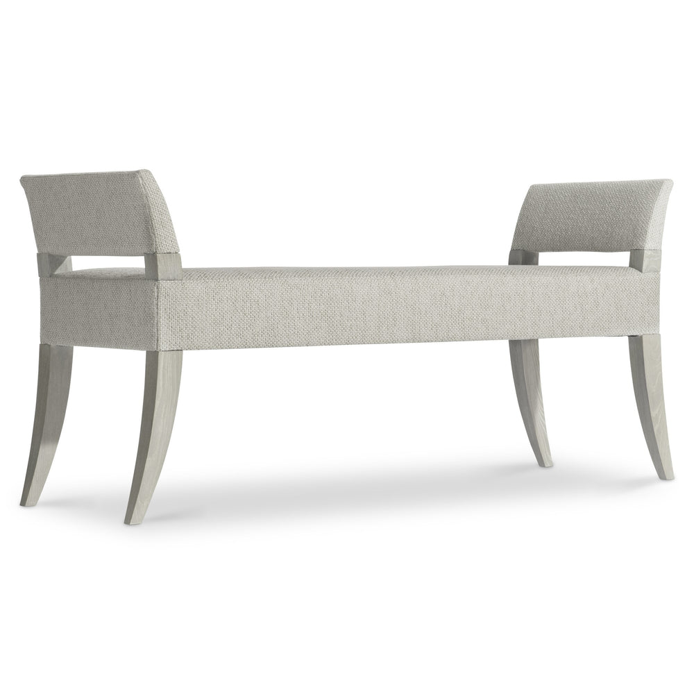 Bernhardt Bernhardt Cornelia Bench In Nebbia Finish — Neotraditional Curved Arms, Upholstered Foam Seat, 55" 331508