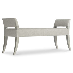 Bernhardt Bernhardt Cornelia Bench In Nebbia Finish — Neotraditional Curved Arms, Upholstered Foam Seat, 55" 331508