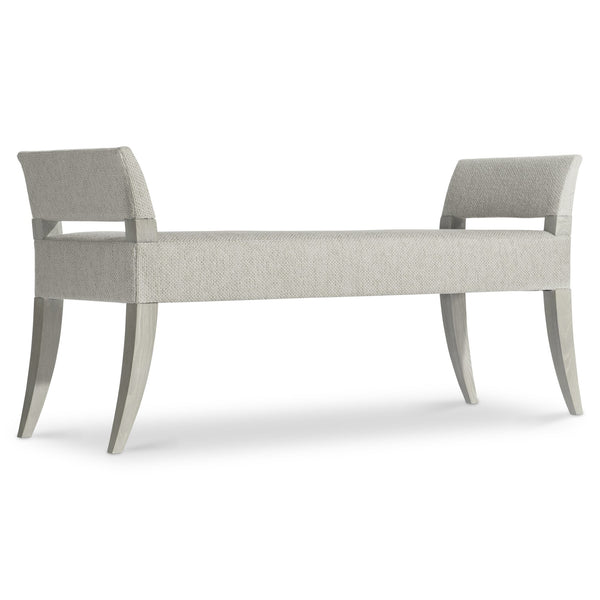 Bernhardt Bernhardt Cornelia Bench In Nebbia Finish — Neotraditional Curved Arms, Upholstered Foam Seat, 55" 331508