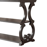 Homelegance By Top-Line Maude Wood Scroll Sofa Table Black Veneer