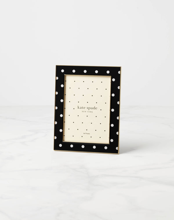 Lenox Kate Spade Sitting Pretty 5x7 Dot Frame GOLD PLTD METAL 897448