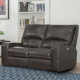 Parker House Parker Living Swift - Twilight Power Reclining Loveseat Twilight Top Grain Leather with Match (X) MSWI#822PH-TWI