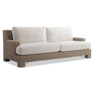 Bernhardt Bernhardt Trieste Outdoor Sofa With Deep-Weave Wicker, Plush Ergonomic Cushions, Uv-Resistant Finish - Made to Order O1417A