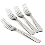 Oneida Nocha 4-Piece Dinner Fork Set, Stainless Steel, Mirror Finish, Dishwasher Safe