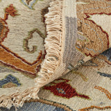 Feizy Rugs Leylan Wool Hand Knotted Bohemian & Eclectic Rug Tan/Ivory/Orange 7'-9" x 9'-9"