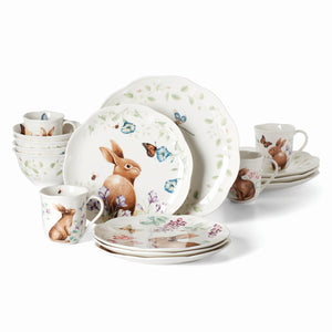 Lenox Butterfly Meadow Bunny 16-Piece Set Multi, WHITE PORCELAIN 894104