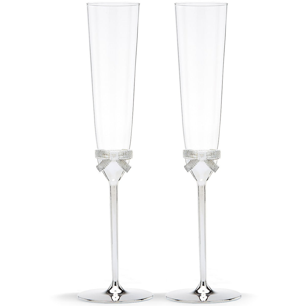 Lenox Kate Spade Grace Avenue 2-Piece Champagne Flute Set Metallic, SLVR PLATE METAL 817599