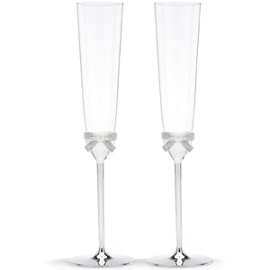 Lenox Kate Spade Grace Avenue 2-Piece Champagne Flute Set Metallic, SLVR PLATE METAL 817599