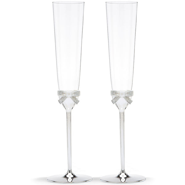 Lenox Kate Spade Grace Avenue 2-Piece Champagne Flute Set Metallic, SLVR PLATE METAL 817599