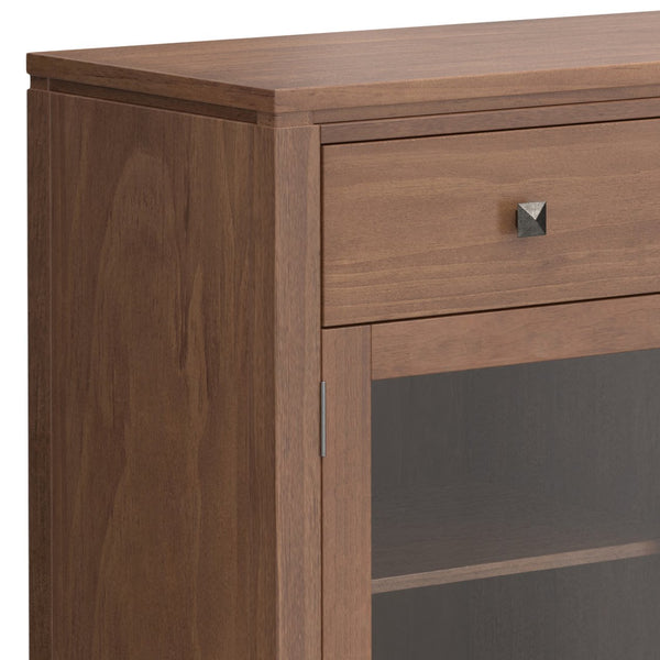English Elm Cosmopolitan Sideboard Buffet - Handcrafted Medium Saddle Brown With Modern Design & Storage Solutions B136P158548