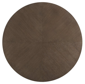 Hooker Furniture Commerce Roll with It Round Cocktail Table Dark Oak Plinth Base Living Room 7228-80260-89
