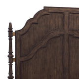 Revival Row King Panel Bed Brown with Chimney Smoke Finish P348-BR-K3 Pulaski Furniture