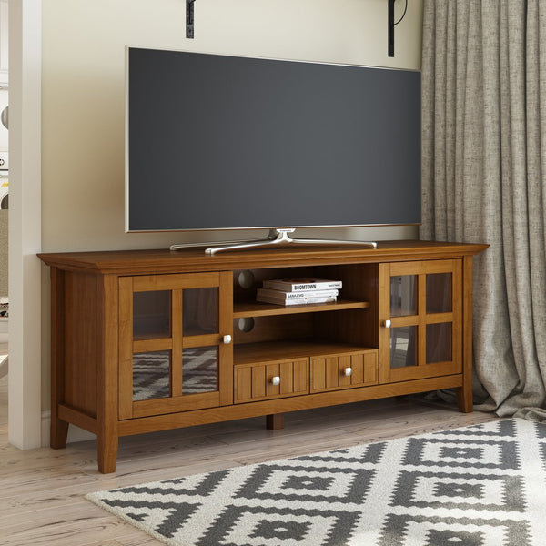 English Elm Acadian 60" Tv Media Stand - Handcrafted Solid Wood Console With Storage & Cable Management Solutions B136P159684