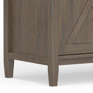 English Elm Ela Sideboard - Handcrafted Smoky Brown Storage Cabinet With Transitional Shaker Style Design B136P158602