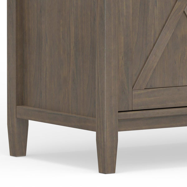 English Elm Ela Sideboard - Handcrafted Smoky Brown Storage Cabinet With Transitional Shaker Style Design B136P158602