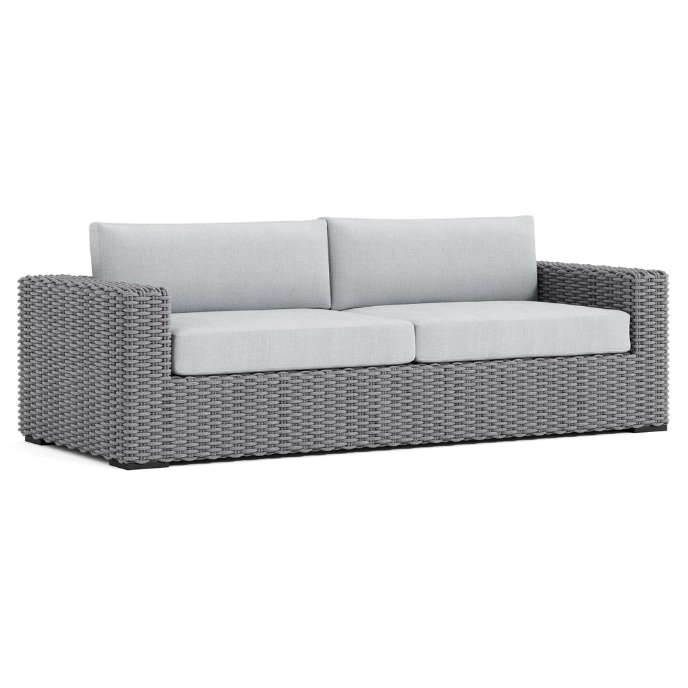 Bernhardt Bernhardt Capri Outdoor Sofa With Gray Mist Woven Rope, Water‑Resistant Cushions & Plush Faux‑Down Topper OP1017W