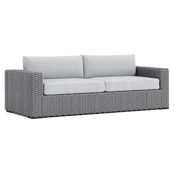 Bernhardt Bernhardt Capri Outdoor Sofa With Gray Mist Woven Rope, Water‑Resistant Cushions & Plush Faux‑Down Topper OP1017W